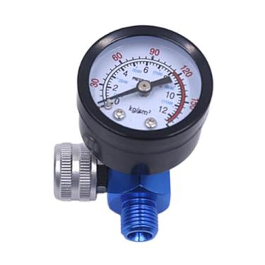 Imagem de Baoblaze Regulador de pressão do ar regulador de ar g1/4 "rosca compressores de ar robustos regulador Válvula Pintura de pintura de pintura de pintura, Botão de Prata