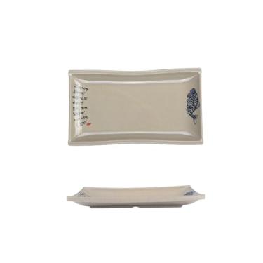 Imagem de Placa de porcelana retangular, panela quente de hotel placa de churrasco redonda -34002-7