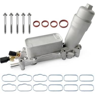 Imagem de 926-959 926-876 3,6L caixa de filtro de alumínio para refrigerador de óleo do motor para Dodge Journey Charger Challenger Caravan Durango Avenger Ram Wrangler Cherokee Chrysler 200 300 Town