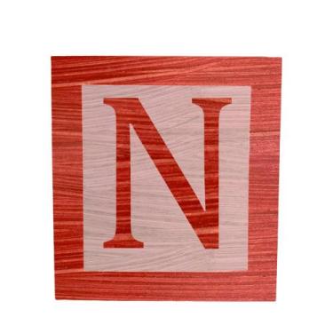 Imagem de Cubo Rosa Letra Vermelha com Aplique Festa Chá de Bebê Decoração 8x8x8