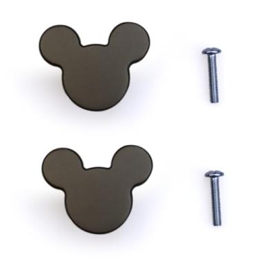 Imagem de Pacote com 2 puxadores de armário de mouse de metal com parafusos para gavetas de cômoda quarto decoração de banheiro puxadores de gaveta de mouse