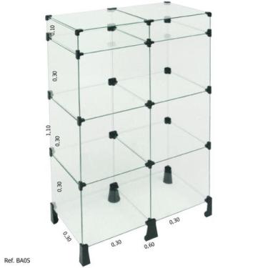 Imagem de Balcão de Vidro com Porta Bijuterias - 0,60 x 1,10 x 0,30 - Balcãonet,