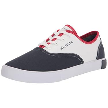 Imagem de Tommy Hilfiger Tênis masculino Ralem, Azul-marinho/branco, 44