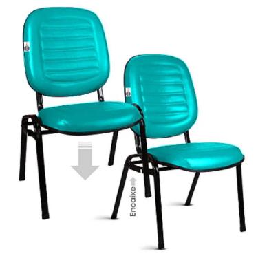 Imagem de 02 Cadeiras Empilhável para Igrejas Evangélicas Linha Holy Verde