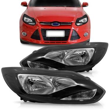 Imagem de Farol focus 2014 2015 2016 mascara negra eletrico com motor - TYC, Esq