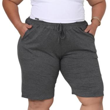 Imagem de Kit 2 Bermudas Feminina Com Bolso Plus Senhoras Confortáveis - PMQ, So