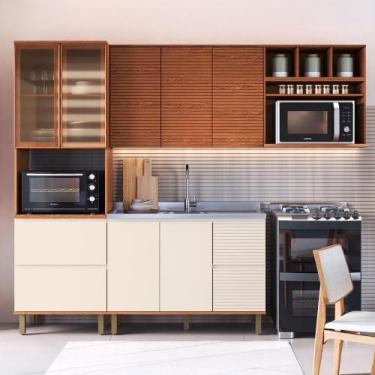 Imagem de Cozinha Modulada  270cm c/ Aéreos Balcões e Nichos 100% MDF - GenialFl