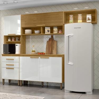 Imagem de Cozinha Compacta 5 Portas 2 Gavetas Sara Marrocos/Off White