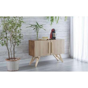 Imagem de Balcão Buffet Para Sala De Jantar Mdf Freijó Pés Taeda 2 Portas Faia R