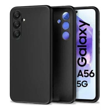 Imagem de Capa Capinha Case Silicone Aveludada Para Samsung Galaxy A56 A566 Pret