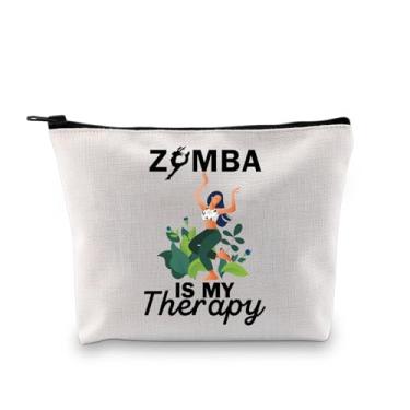 Imagem de XYANFA Zumba Is My Therapy Bolsa de maquiagem Zumba Lover Zumba Presente para instrutor Zumba Dance Fitness Coach Teacher Bolsa com zíper, ZUMBA IS MY Therapy, Tendência