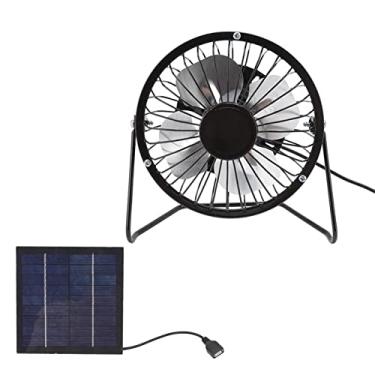 Imagem de de Ventilação do Painel Solar Fotovoltaico Conjunto de Ventilação Mini Portátil fã de Resfriamento USB 5V 2,5W Leve para o Telefone Celular de Cães de Estufas para Bosques de