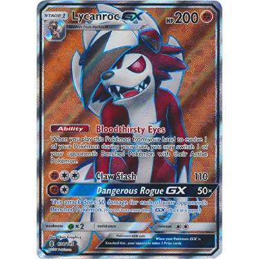 Imagem de Pokémon Sun & Moon Guardians Rising Ultra Rare Holo Full Art Lycanroc-GX #138 - Carta Colecionável