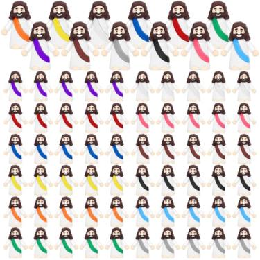 Imagem de Draupnir 60 peças de bonecos do pequeno Jesus da Páscoa, mini estatuetas de Jesus a granel, figuras religiosas de Jesus para presente para amigos da família, colegas de trabalho, ovos de Páscoa