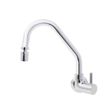 Imagem de Torneira Cozinha de Parede Cromado Especial Bica Móvel C61 Arejador Articulado
