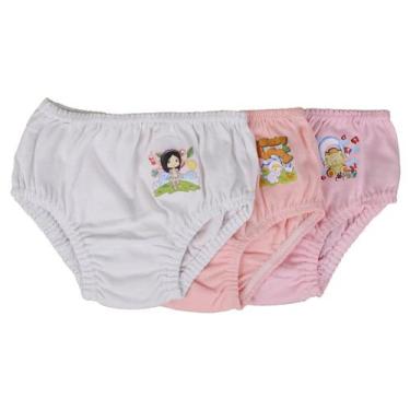 Imagem de Kit 12 Calcinhas Bebê Infantil Estampadas 100% Algodão - Batutinhas Ba