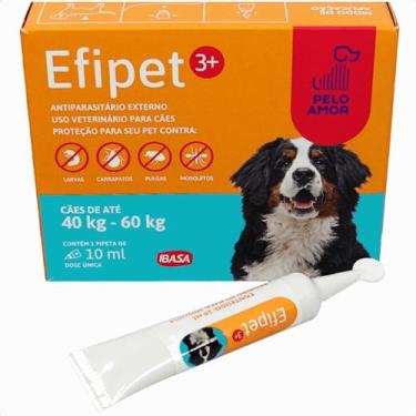 Imagem de Efipet 3+ 10ml antipulga e carrapato para cães 40kg a 60kg ibasa