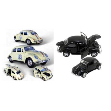 Imagem de Kit 2 Super Miniatura Carrinho Ferro Fusca 1957 Herbie Abre - Sweet Ho