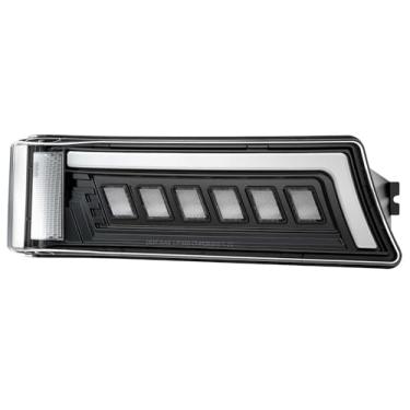 Imagem de VORUNPRO Conjunto de farol de LED, lâmpada de seta aprovada pelo DOT com DRL compatível com Chevy Silverado Avalanche 2003-2006, 1 peça (sequencial sequencial + marcador lateral transparente, lado