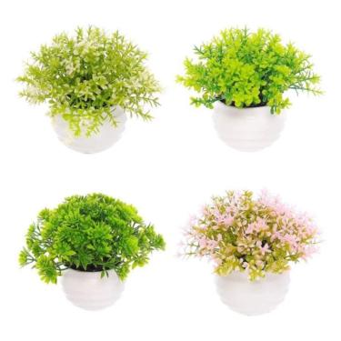 Imagem de Kit 4 Vasos De Flores Artificiais