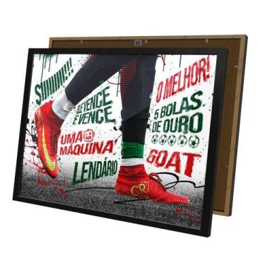 Imagem de Quadro Cristiano Ronaldo Chuteira Portugal Moldura e Vidro - Complet C