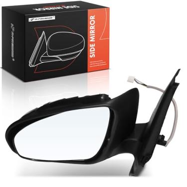 Imagem de A-Premium Espelho retrovisor traseiro externo preto dobrável manual aquecido - compatível com Toyota Yaris 2012 2013 2014