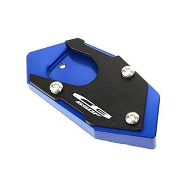 Imagem de Acc-Creativity Suporte de pé de motocicleta com ampliador lateral para placa de extensão compatível com HONDA CB650F CBR650F 14-19 (CB650F, azul)