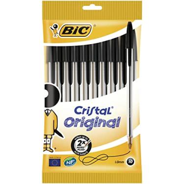 Imagem de BIC Cristal Original 1 mm Caneta Esferográfica Pacote com 10 Pretas