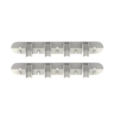 Imagem de KIT 2 Suportes Porta Vassoura Rodo Parede C/ 4 Encaixes 5 Ganchos Cada