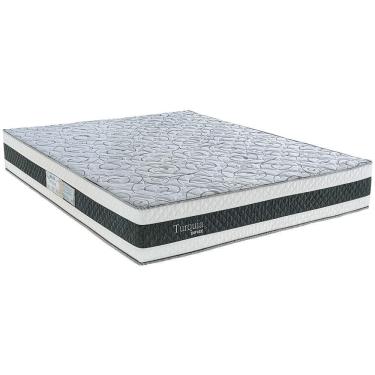 Imagem de Colchão Queen Turquia Com Molas Pocket E Pillow Inn Biflex Branco Com Grafite