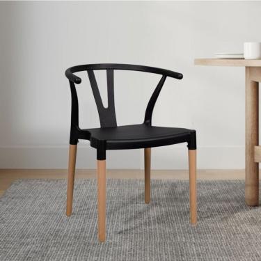 Imagem de Cadeira Polipropileno Wishbone Preto