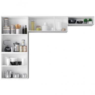 Imagem de Cozinha Compacta Itatiaia Rose 7 Portas 6 Prateleiras 245cm Branco