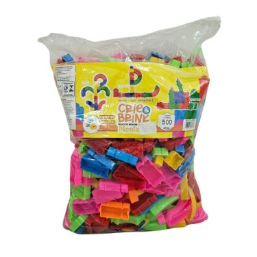 Imagem de Crie & Brink Monta Saco - 500 Peças de Blocos de Montar