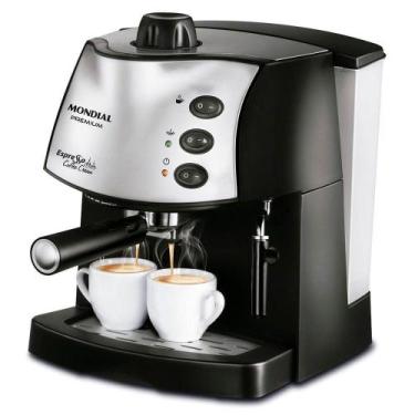 Imagem de Máquina de Café Expresso Mondial C-08 Preto/Inox 127V, Preto, 110V