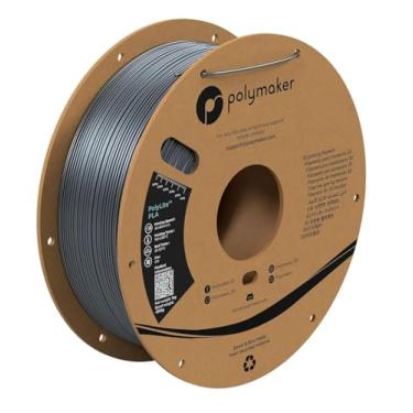 Imagem de Polymaker Filamento de Seda Pla 1,75Mm, Filamento de Impressora 3D Pla Prata Cromado Brilhante Seda 1Kg