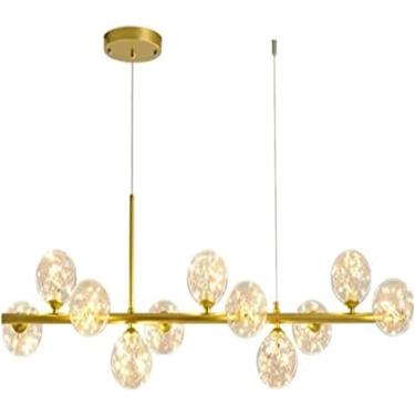 Imagem de Lustre Moderno Globo Lustre Linear Lustres Pendentes Luzes Dna Molecular Teto Pendurado Iluminação 11-luz Meados Do Século Lustre Para Sala De Estar Sala De Jantar Fazenda, Led Lamp Bead