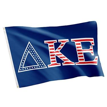 Imagem de Delta Kappa Epsilon EUA Letra Bandeira Fraternidade Bandeira Grega 91 cm x 1,5 m Placa Decoração DKE (Bandeira - EUA)