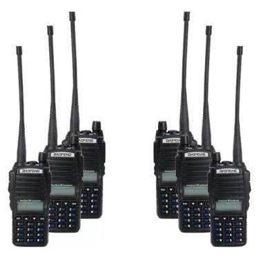 Imagem de Kit 6 Rádios Comunicadores Baofeng Uv-82 Dual Band Rádio Fm - Radio Co