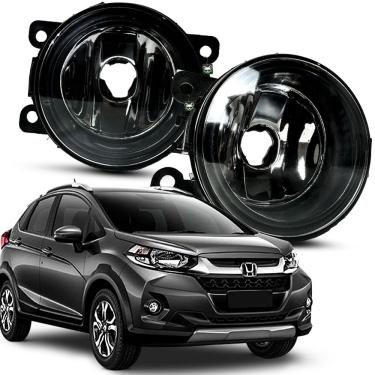 Imagem de Par Farol Auxiliar Milha Lente Vidro Aro Preto Wrv 2017 2018 2019 2020 2021 2022 2023