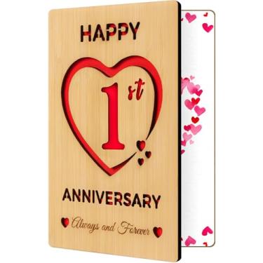 Imagem de Vovocas Cartão Happy 1st Anniversary Card always and forever for wife and huaband