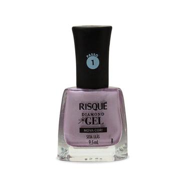 Imagem de Esmalte Risqué Diamond Gel Cor Seda Lilás Metálico 9,5ml