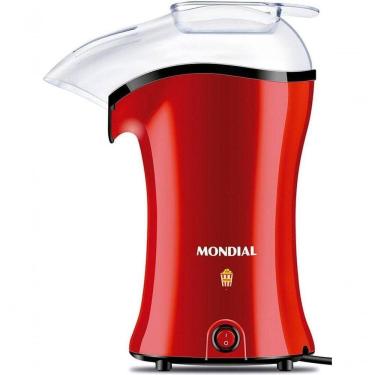 Imagem de Pipoqueira Eletrica Mondial 1200w Com Colher Dosadora Vermelho 220V