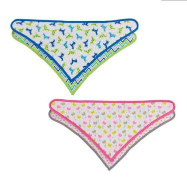 Imagem de Bandana Babador Menino e Menina 4 Peças Comtac Kids 1330 - Comtac Kids