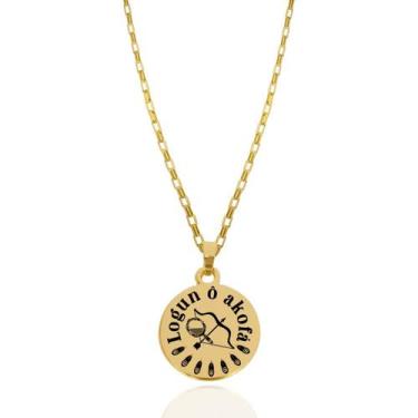 Imagem de Colar Orixá Logunedé Loci Loci Medalha Proteção Espiritual - Balaio de