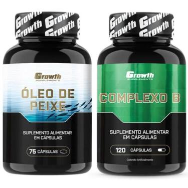 Imagem de Omega 3 75 Caps + Complexo B 120 Caps Growth Supplements