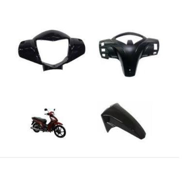 Imagem de Kit Carenagem Farol Paralama E Tampa Painel Jet 50 E Jet 125 - Preto -