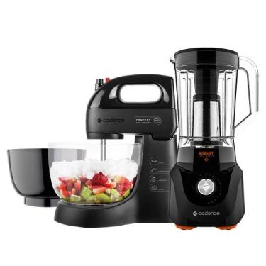 Imagem de Kit Cadence Black - Batedeira Special e Liquidificador Robust, 110V