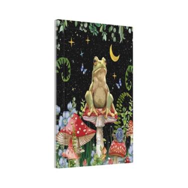 Imagem de Cogumelo Boho Lua Estrelas Estética Floral Sapo Engraçado 1 Gang Sem Dispositivo Luz Interruptor Capa Decorativa Única Placa Elétrica Placa de Parede Placa Frontal para Decoração de Casa