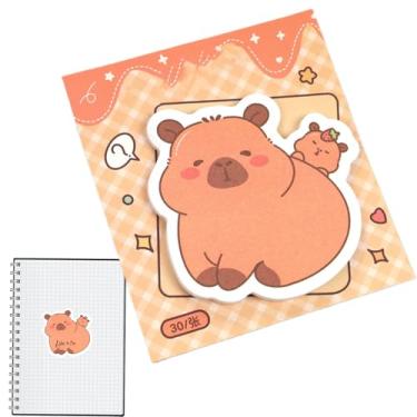 Imagem de Notas Adesivas Capivara | Autocolantes de Capivara Auto-adesivos - Notas Adesivas Engraçadas Versáteis 30 Folhas para Escola Mochila Trabalho Páscoa Adultos Crianças Meninas Parede Escritório