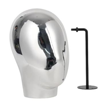 Imagem de predolo Suporte para perucas de cabeça de manequim, suporte para perucas pendurado na parede, decoração resistente para casa, para elegante para loja, salão